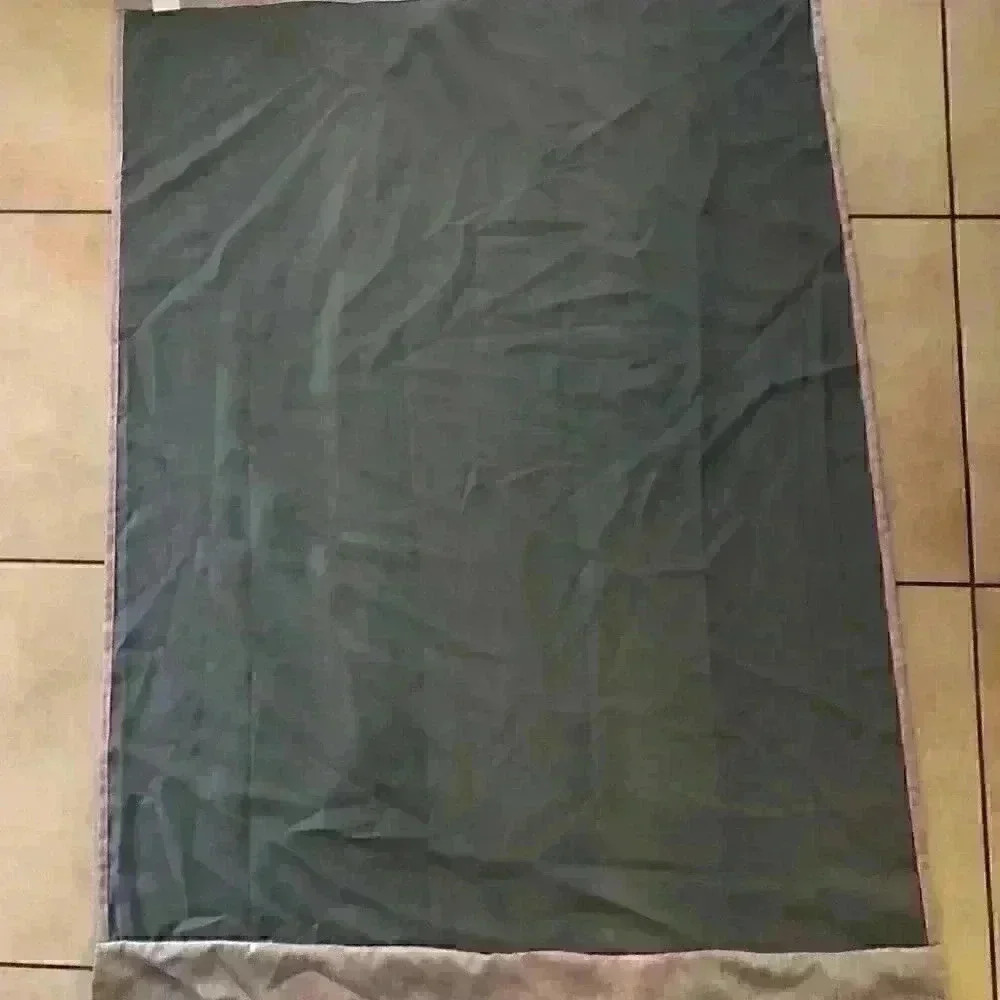 2 Gray Curtains metal ring rod 40x60 - Picture 4 of 5